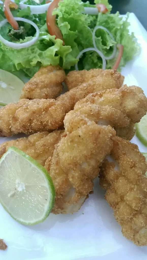 Calmar pané et citron vert