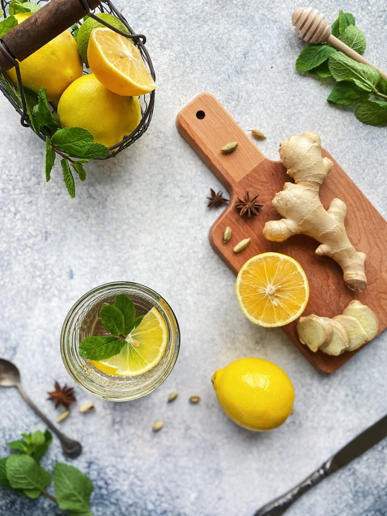 Photo d’illustration : Thé au citron confit avec miel et gingembre